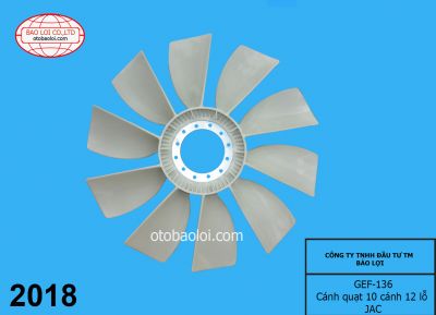 Cánh quạt 10 cánh 12 lỗ JAC