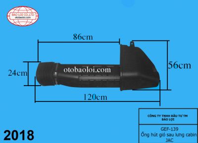 Ống hút gió sau lưng cabin JAC