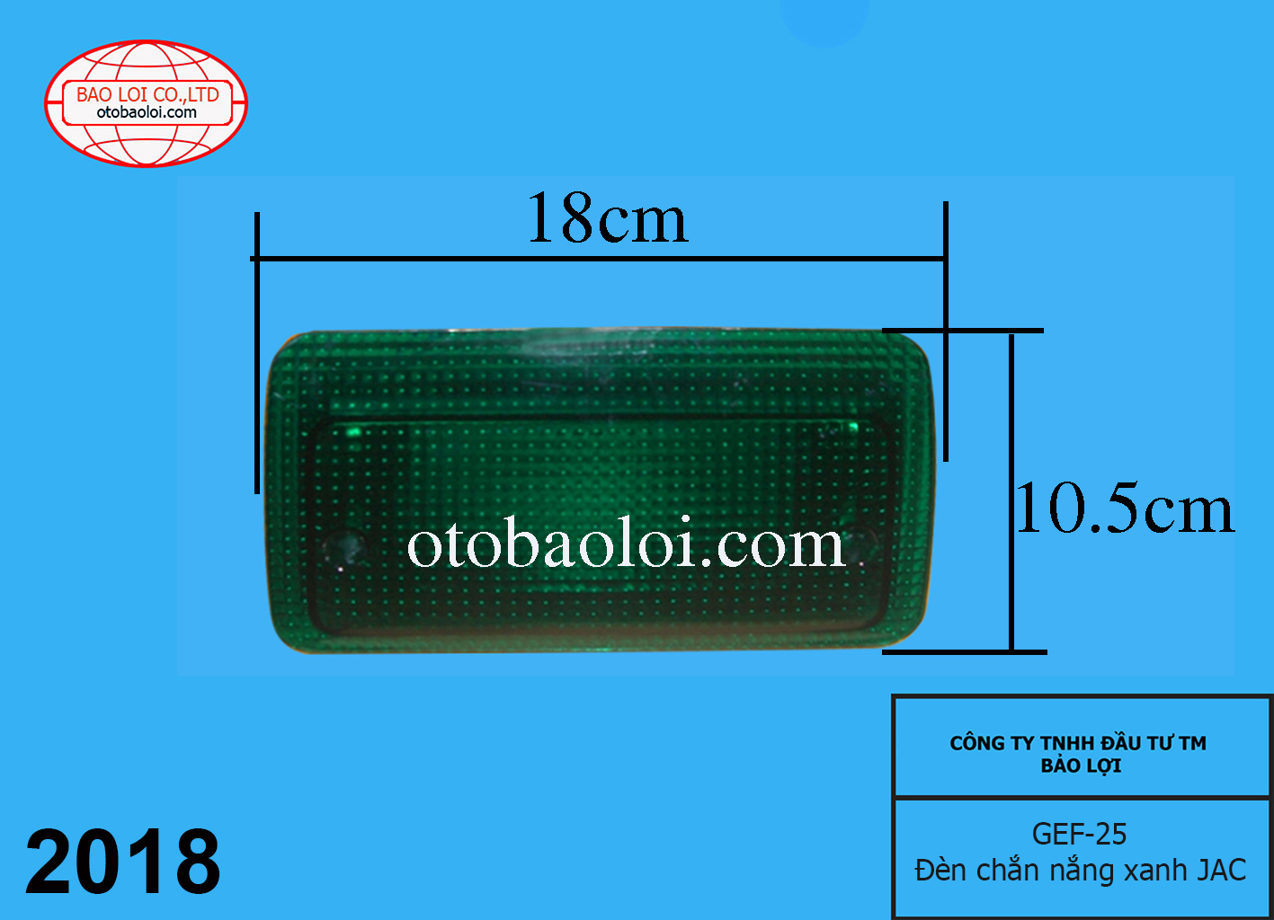 Đèn chắn nắng xanh JAC