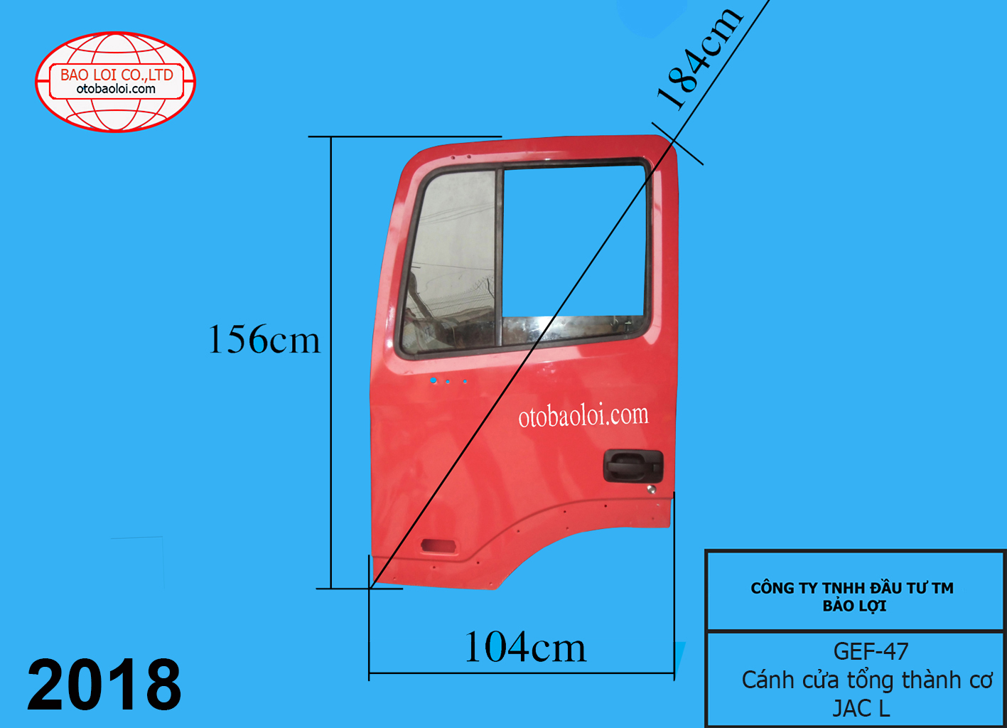 Cánh cửa tổng thành cơ JAC L