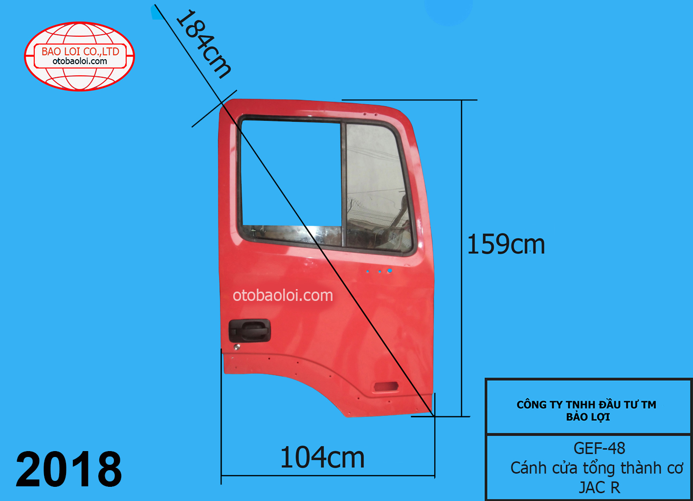 Cánh cửa tổng thành cơ JAC R