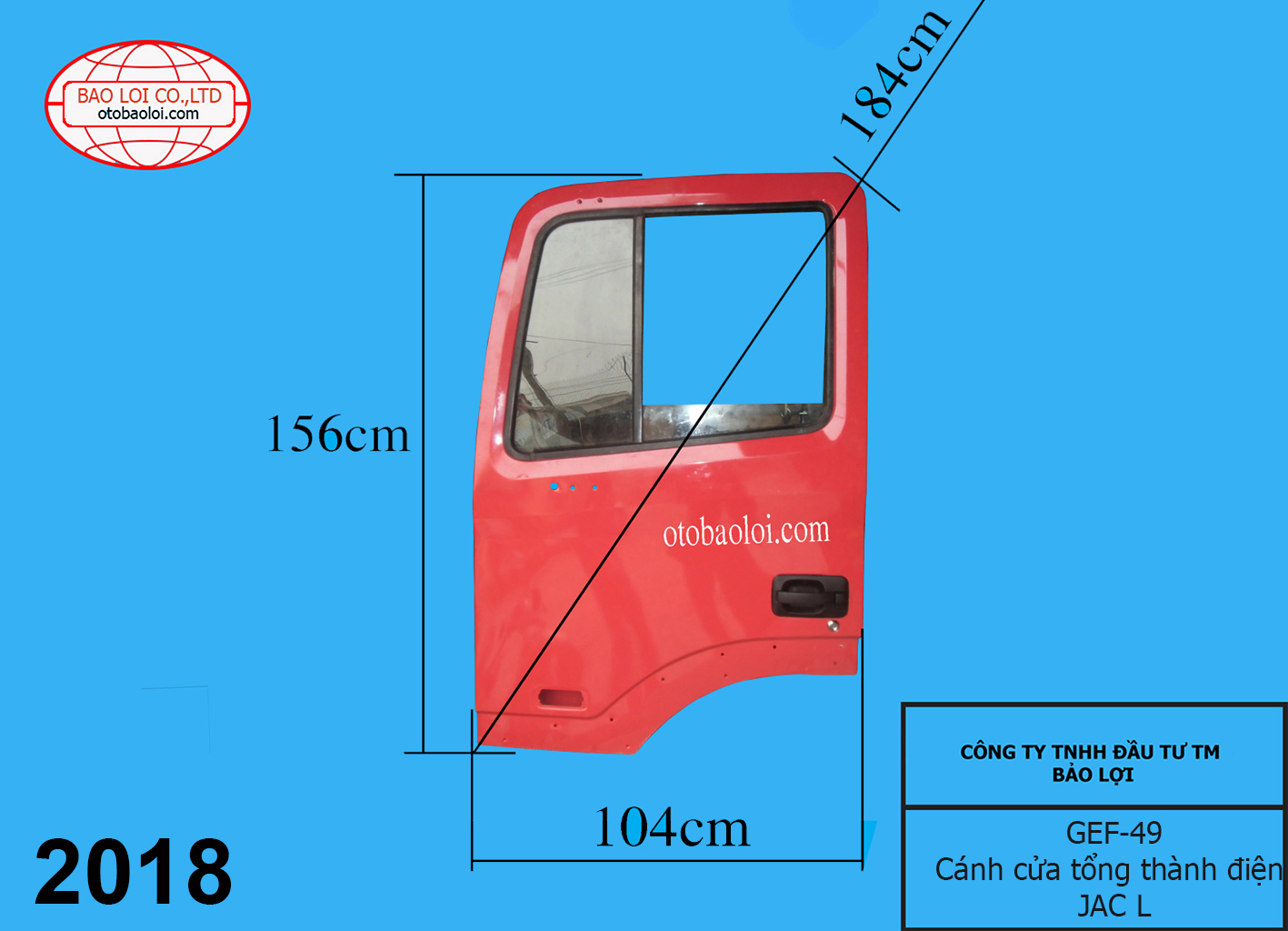 Cánh cửa tổng thành điện JAC L