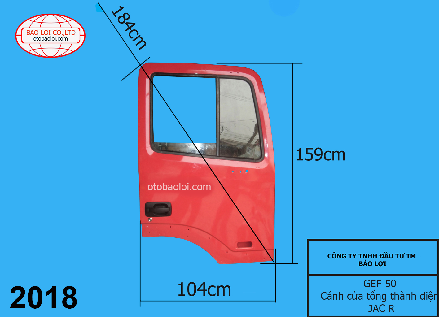 Cánh cửa tổng thành điện JAC R