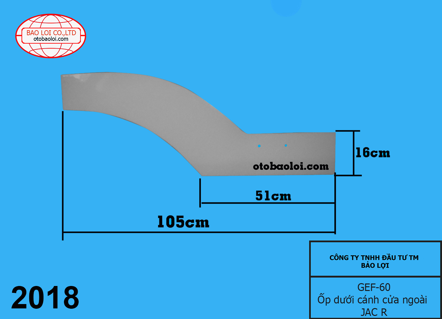 Ốp dưới cánh cửa ngoài JAC R
