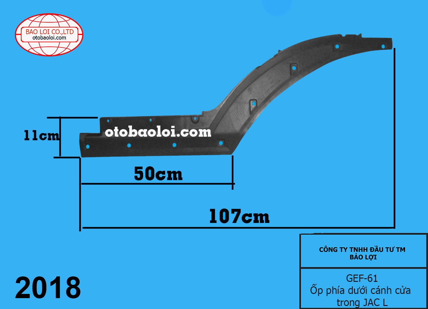 Ốp dưới cánh cửa trong JAC L