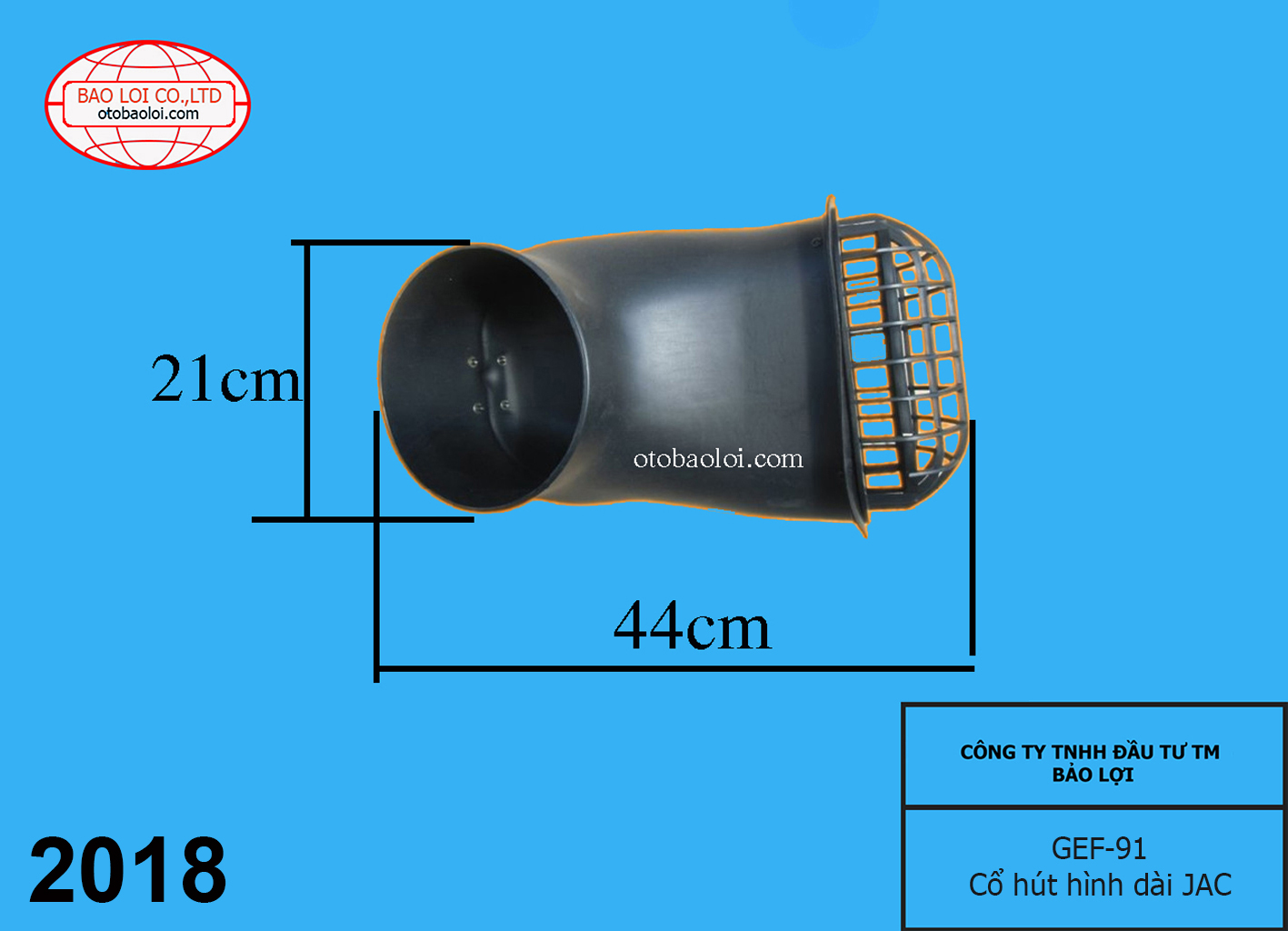 Cổ hút hình dài JAC