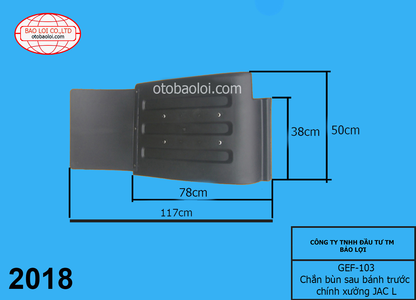 Chắn bùn sau bánh trước chính xưởng JAC L