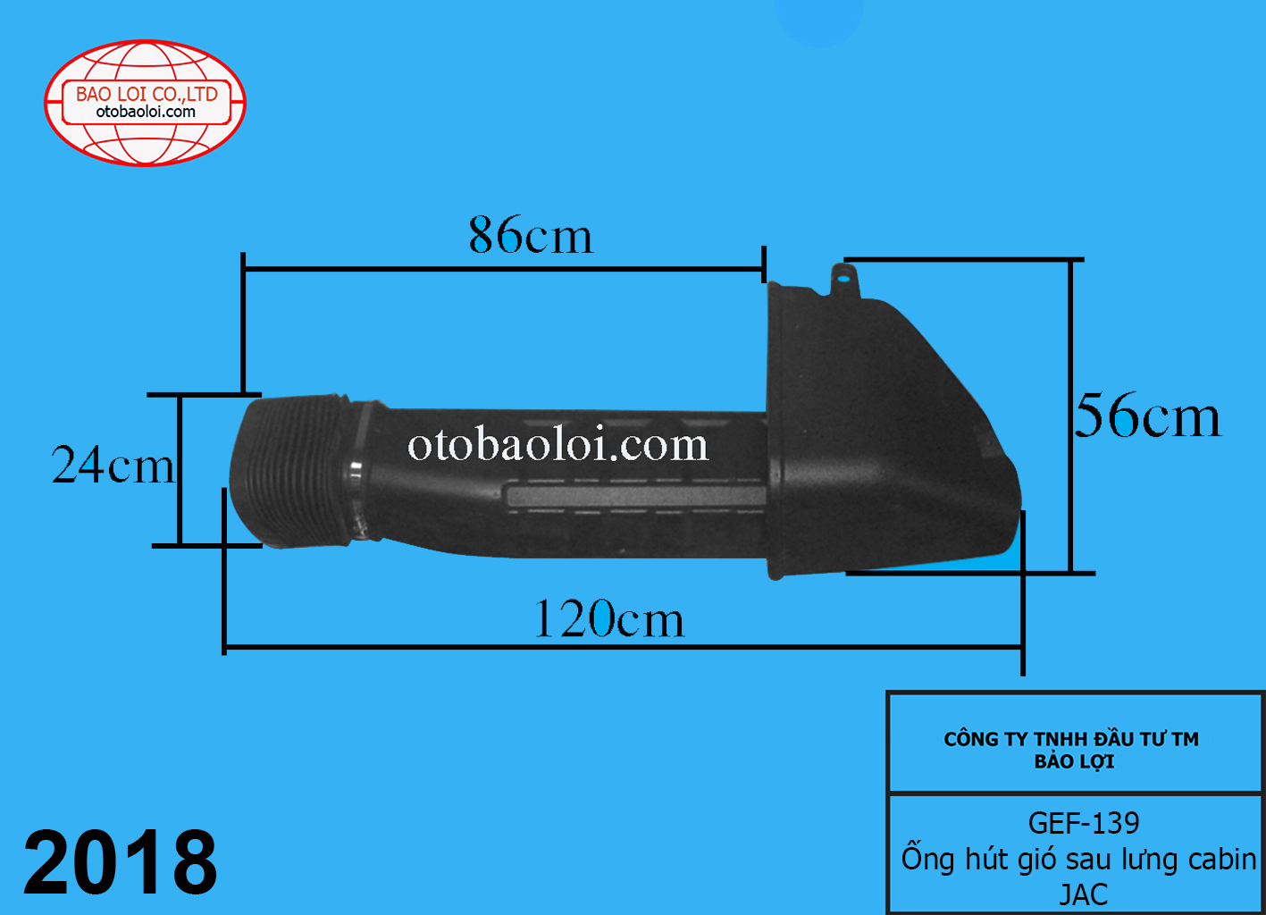 Ống hút gió sau lưng cabin JAC