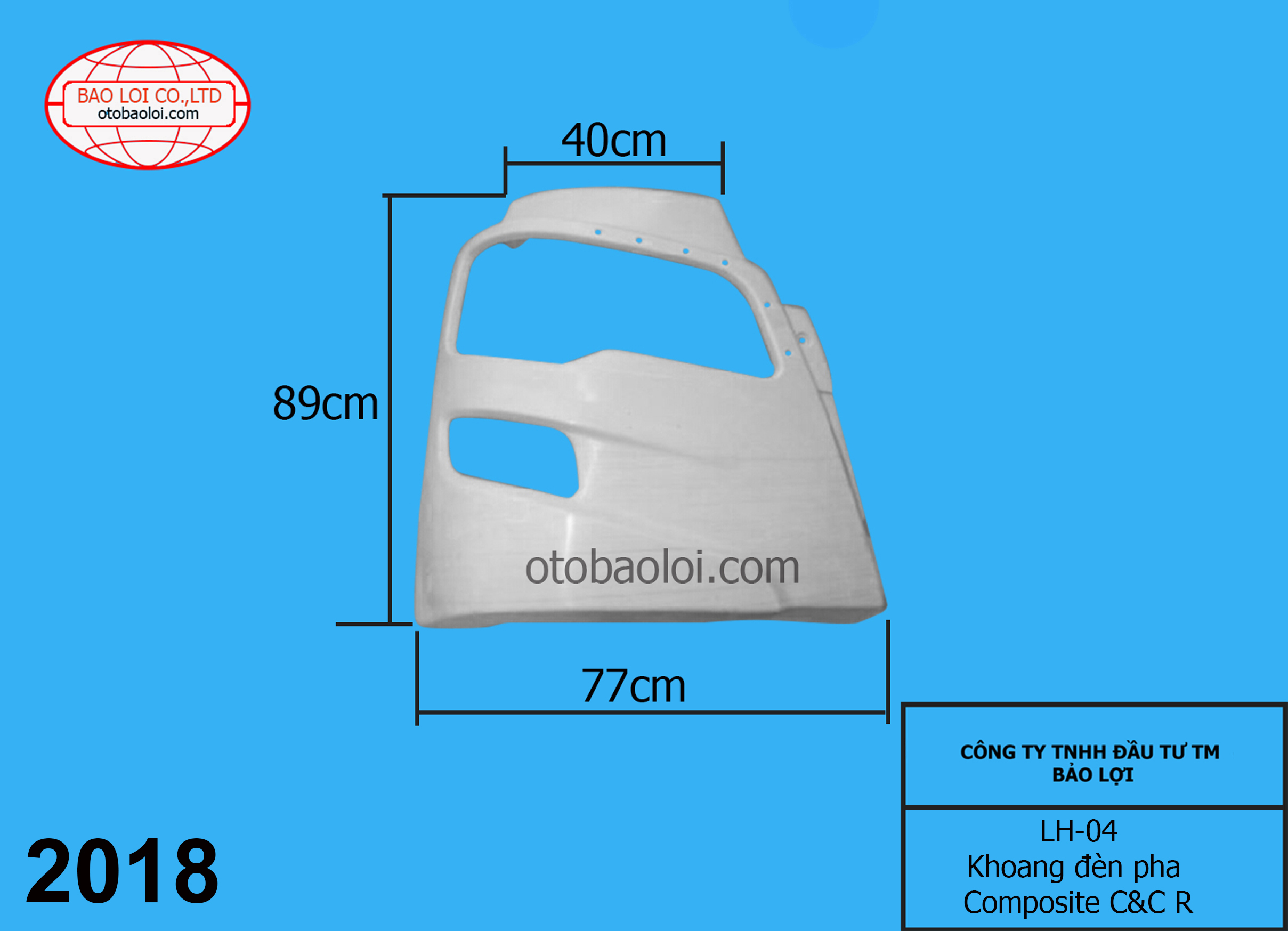 Khoang đèn pha  Composite  C&C R