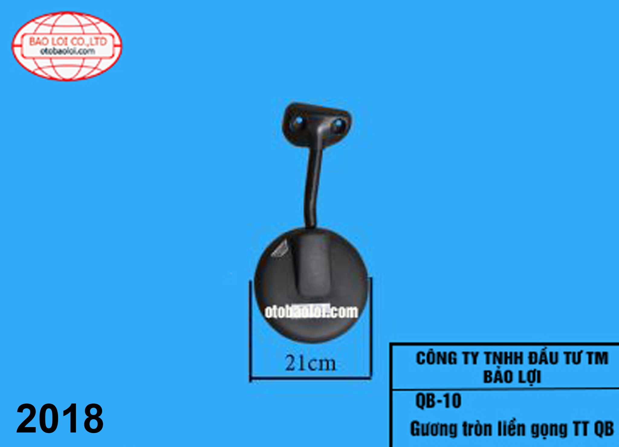 Gương tròn liền gọng TT QB