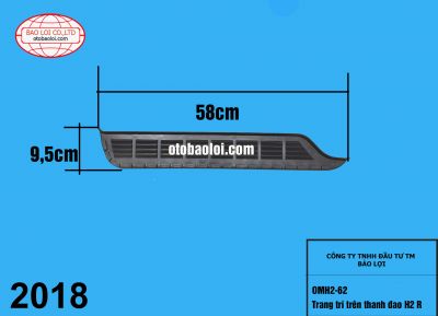 Trang trí trên thanh đao H2 R