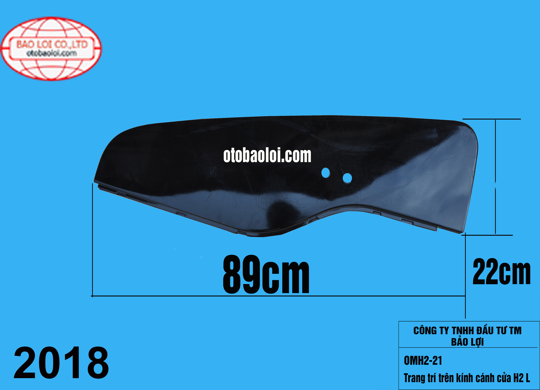 Trang trí trên kính cánh cửa H2 L