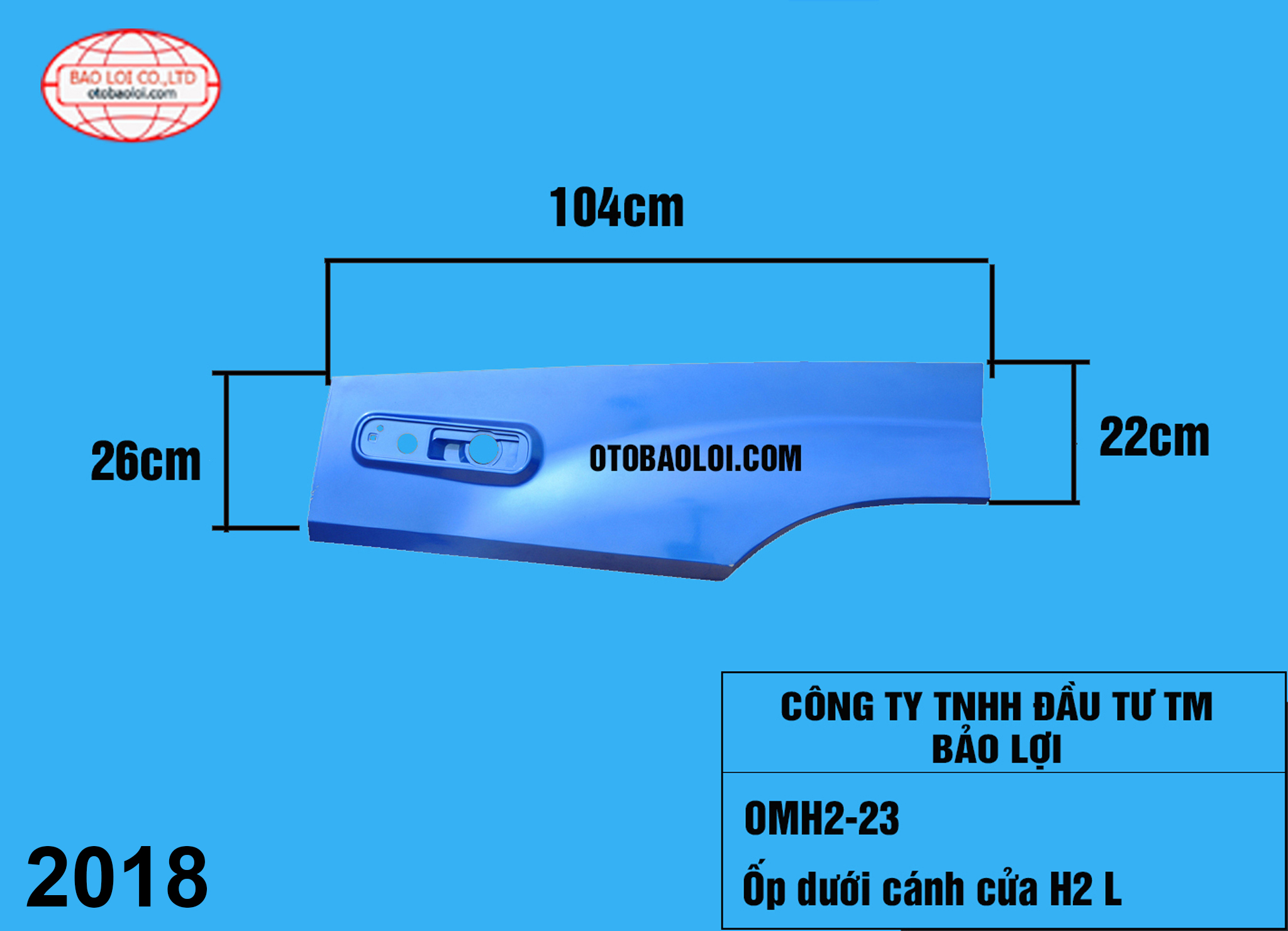 Ốp dưới cánh cửa H2 L