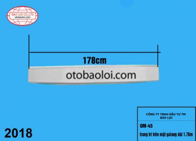 nẹp  trang trí mặt galang dài 1.78m