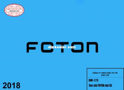 Tem chữ FOTON nhỏ H3