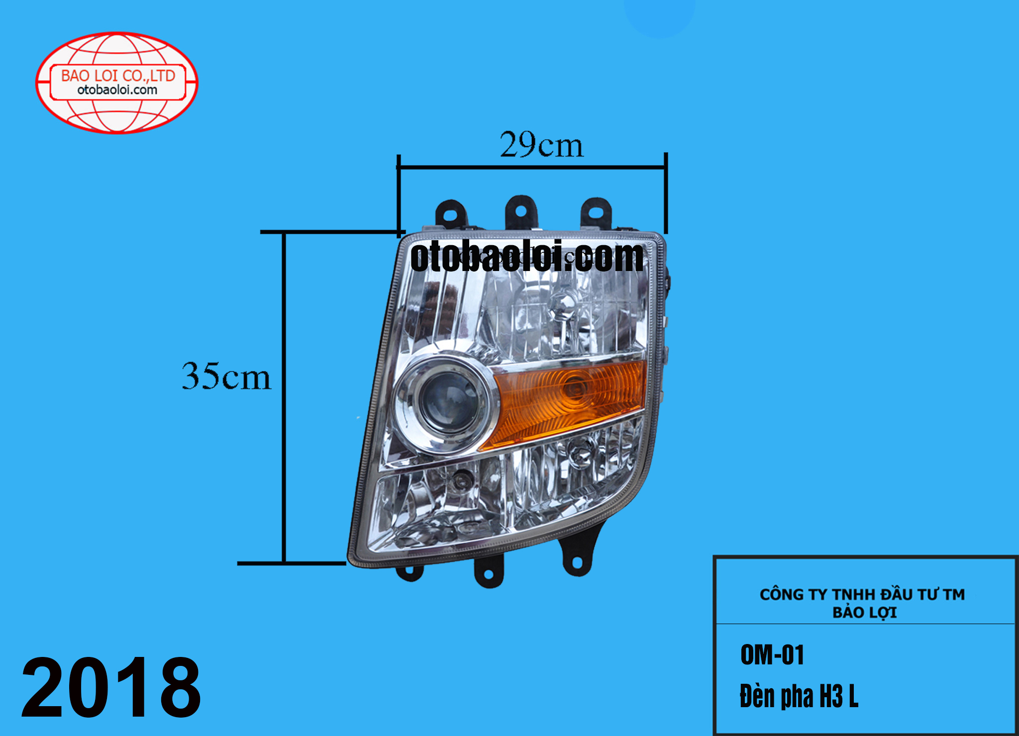 Đèn pha H3 đời mới L