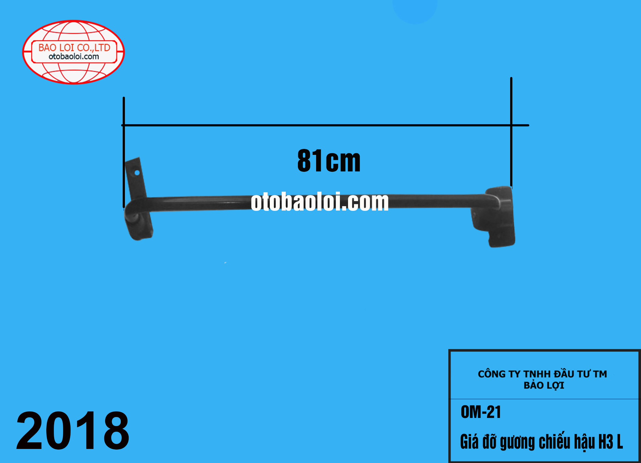 Giá đỡ gương chiếu hậu H3 L chân dài