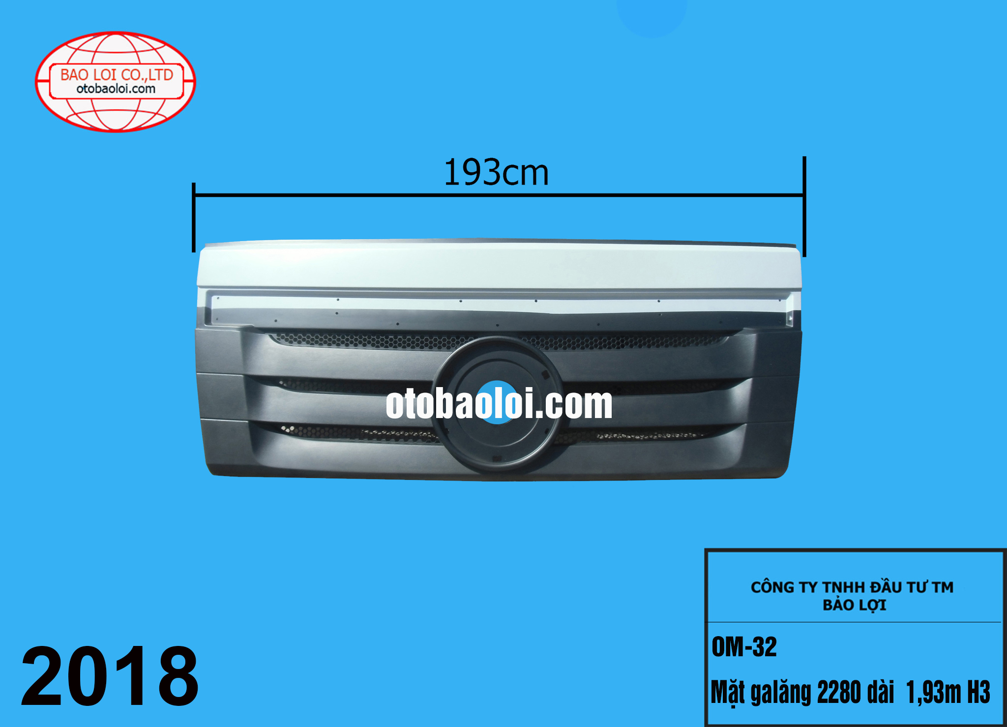 Mặt galăng H3 dài 1.93m