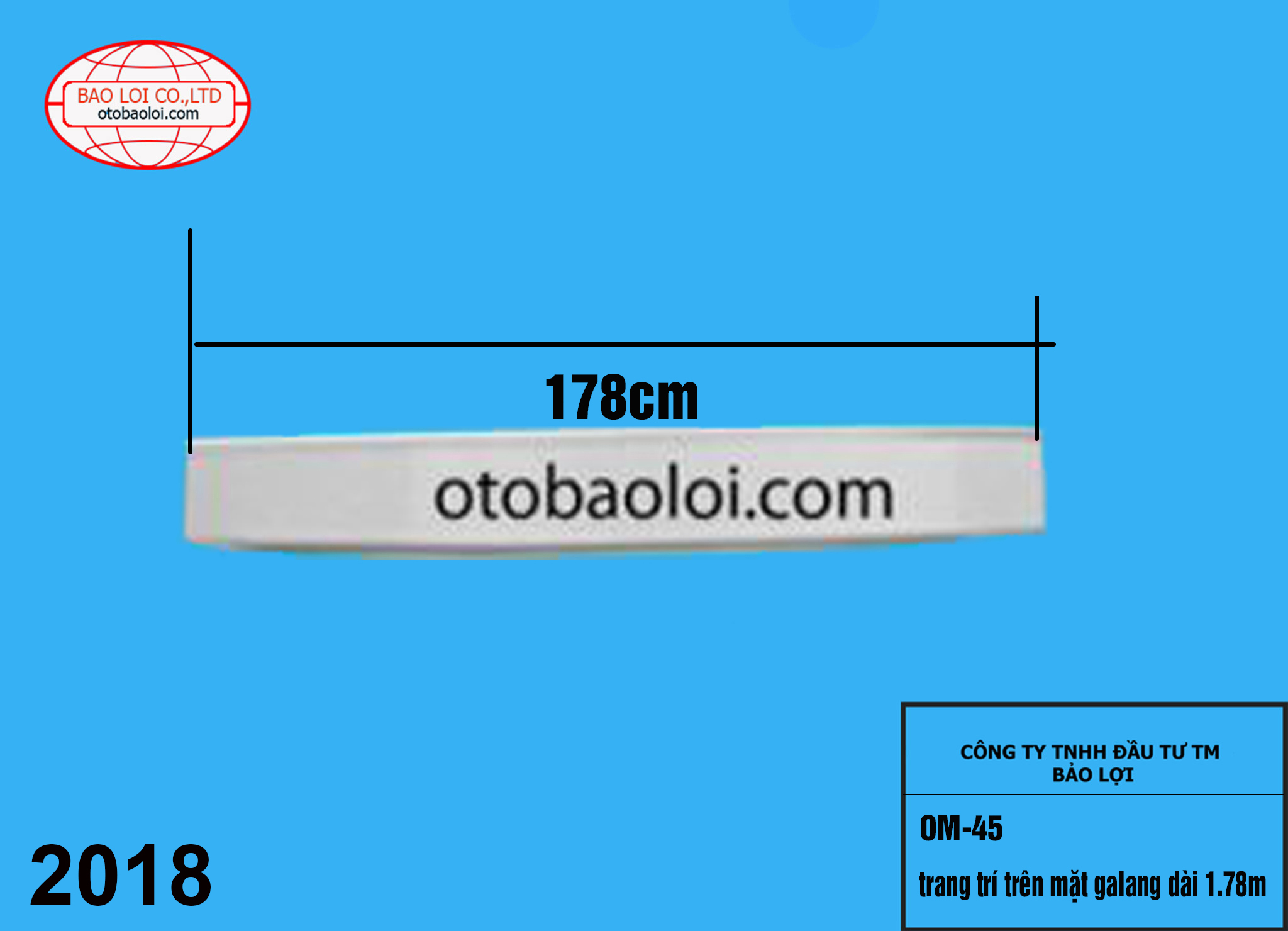 nẹp  trang trí mặt galang dài 1.78m