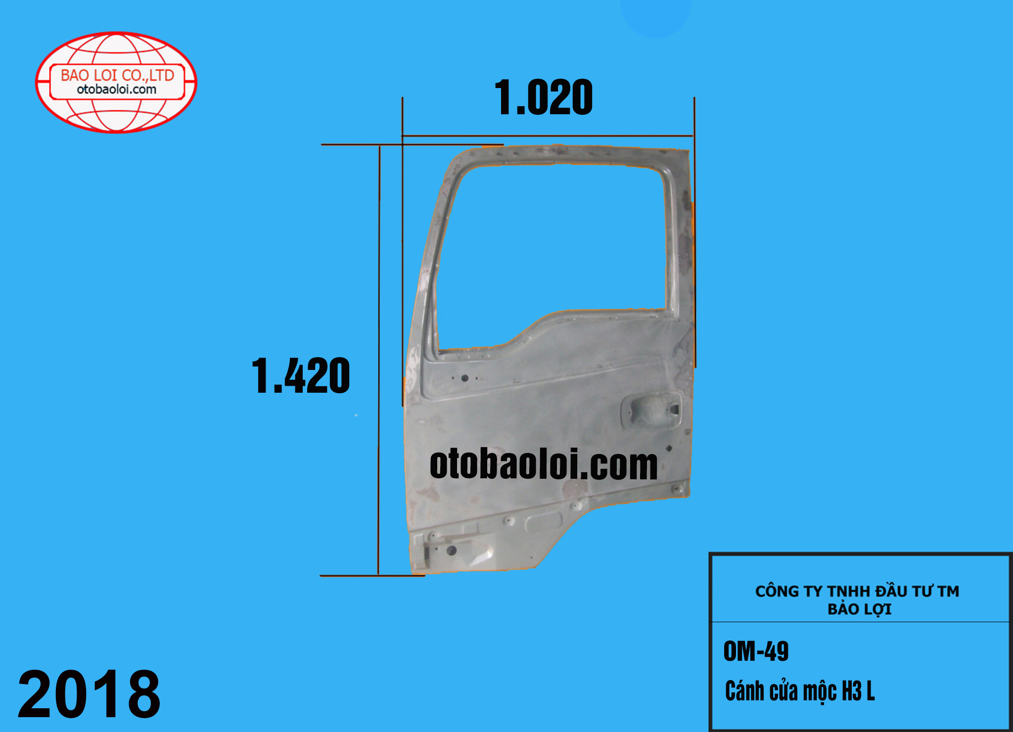 Cánh cửa mộc H3 L