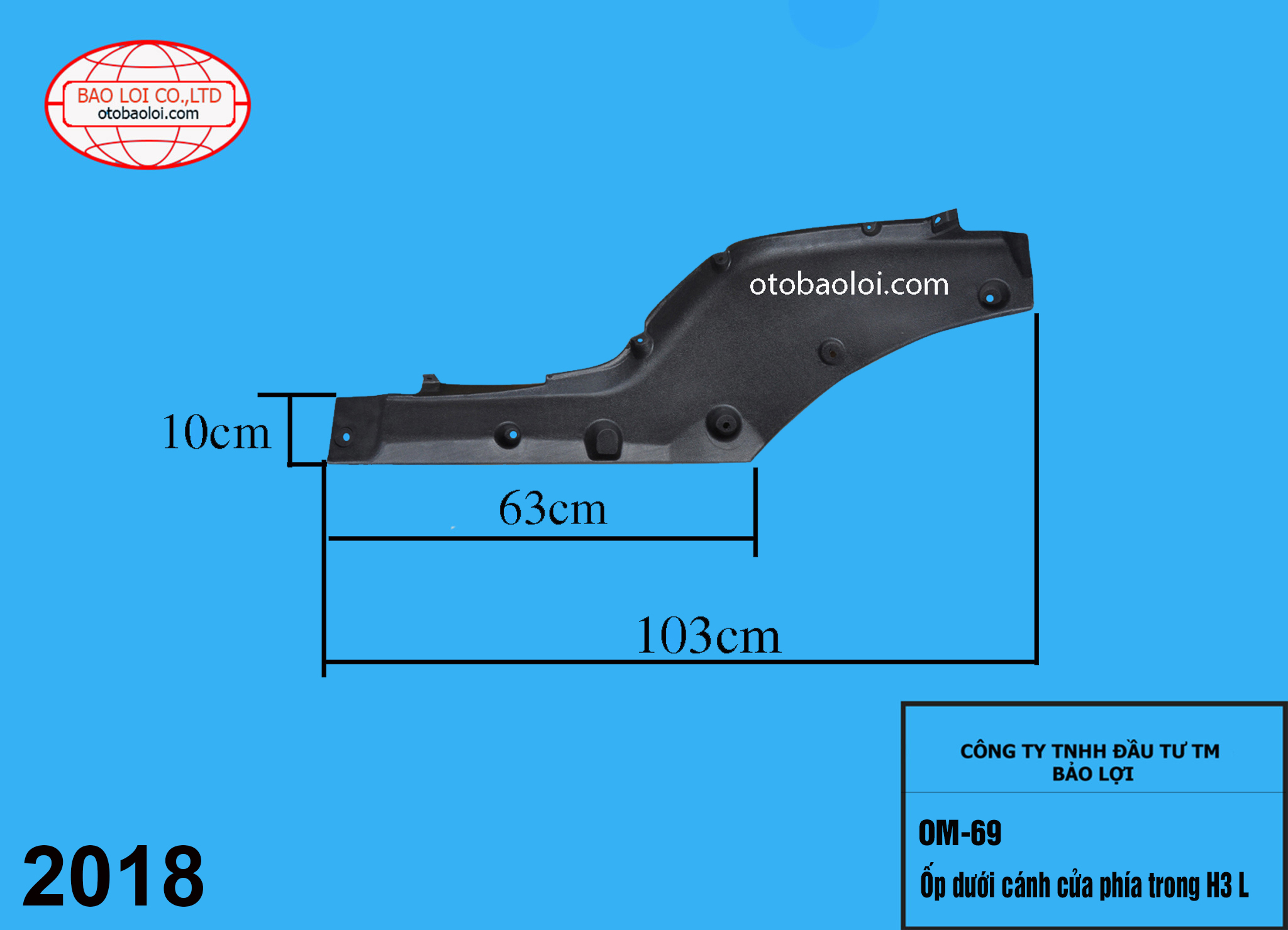 Ốp dưới cánh cửa phía trong H3 L