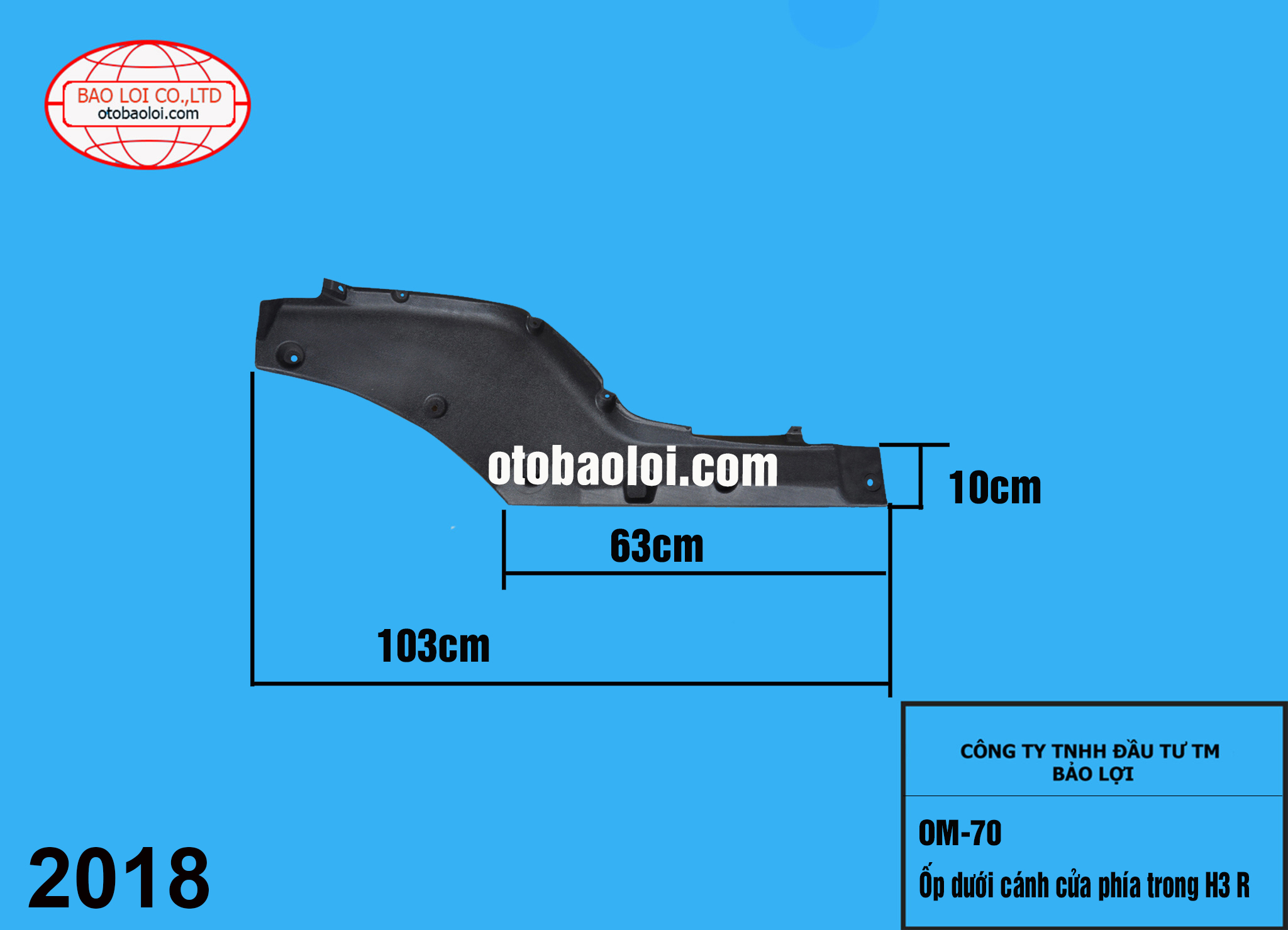 Ốp dưới cánh cửa phía trong H3 R