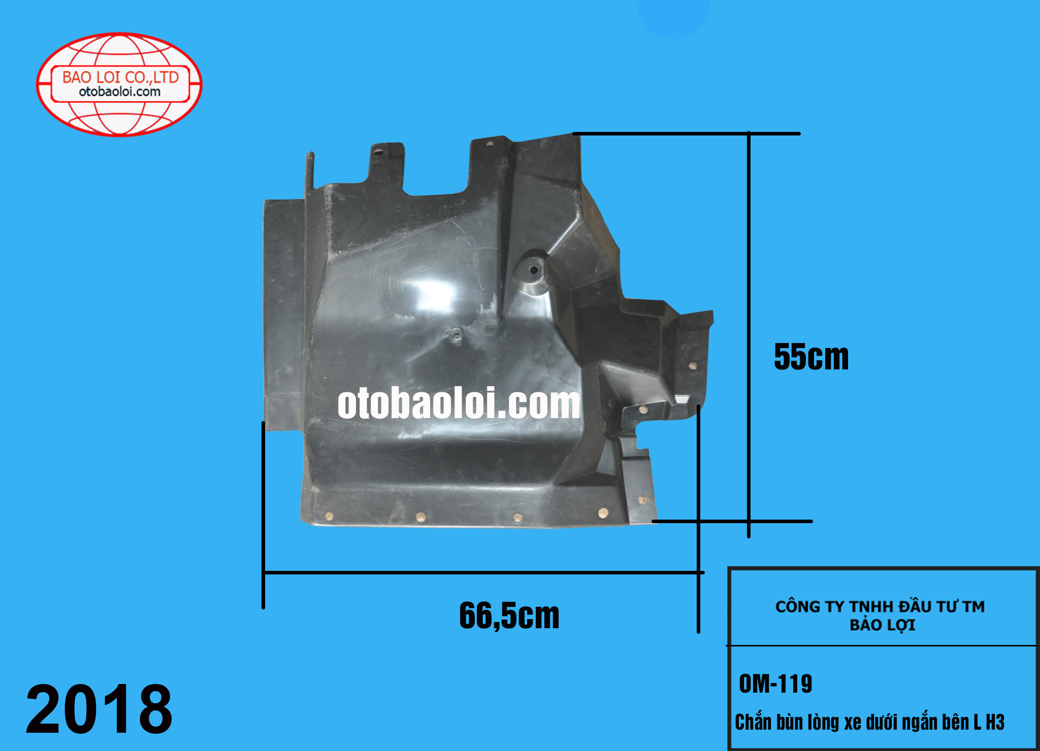 Chắn bùn lòng xe dưới ngắn bên L H3