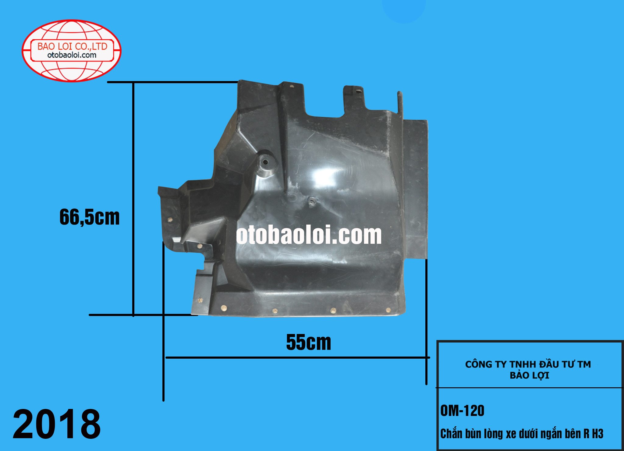 Chắn bùn lòng xe dưới ngắn bên R H3