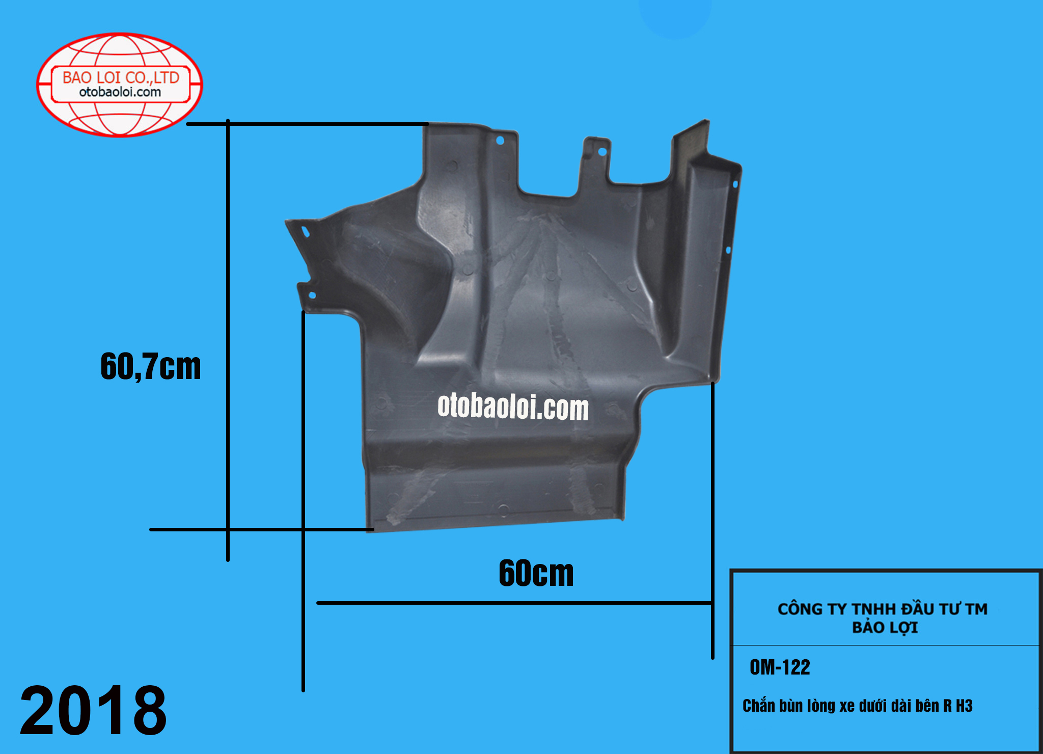Chắn bùn lòng xe dưới dài bên R H3