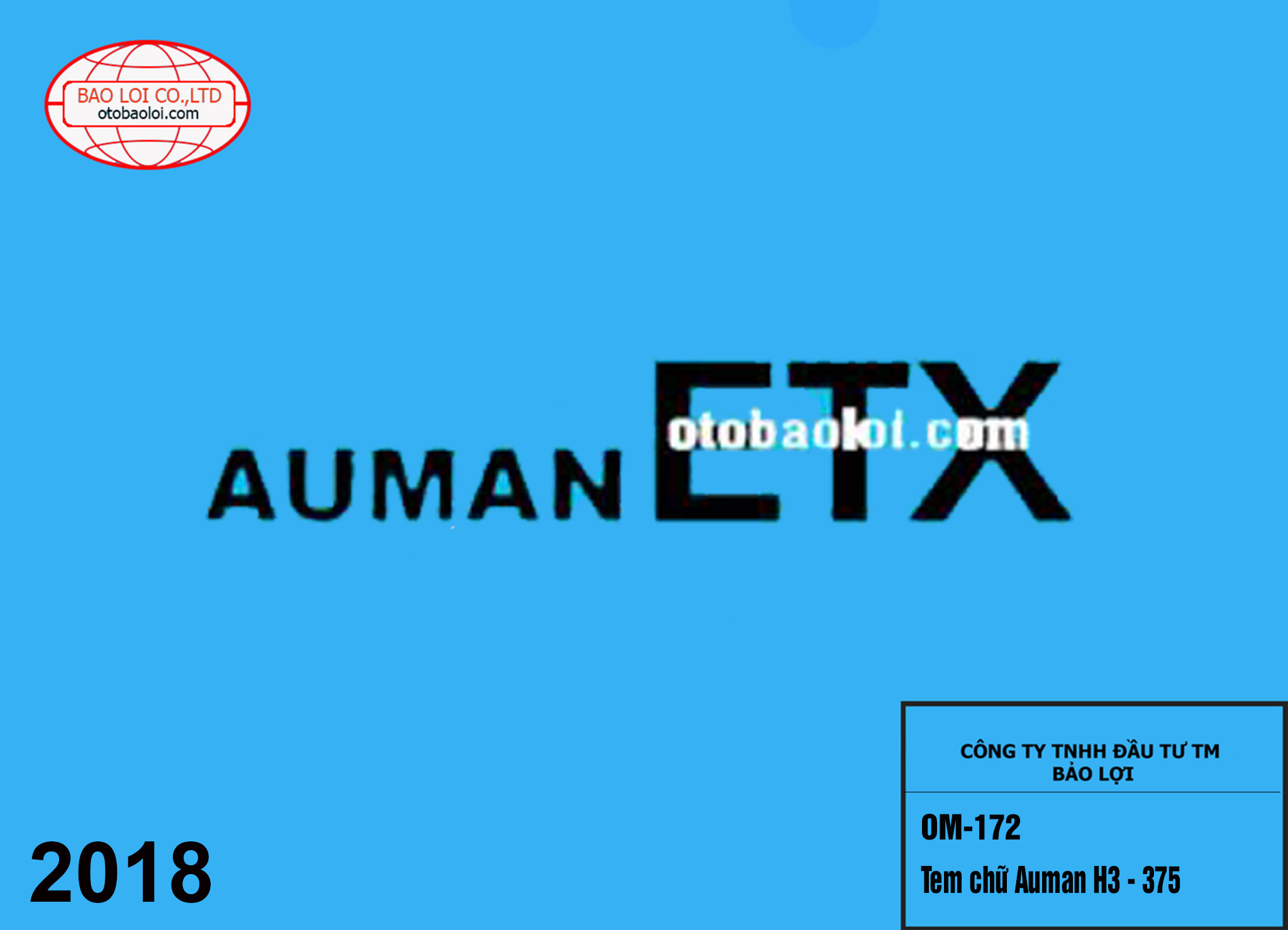 Tem chữ Auman H3 - 375