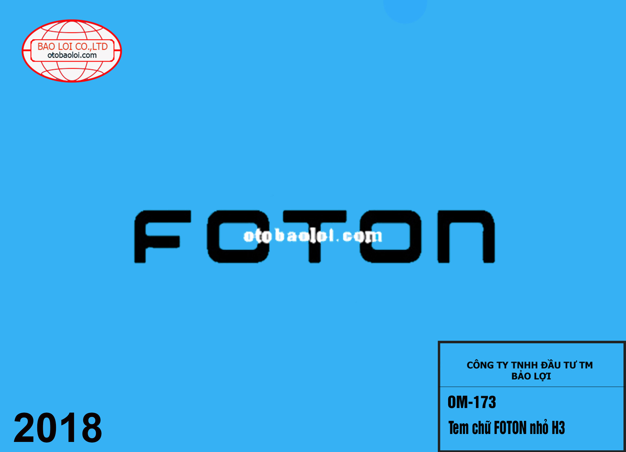 Tem chữ FOTON nhỏ H3