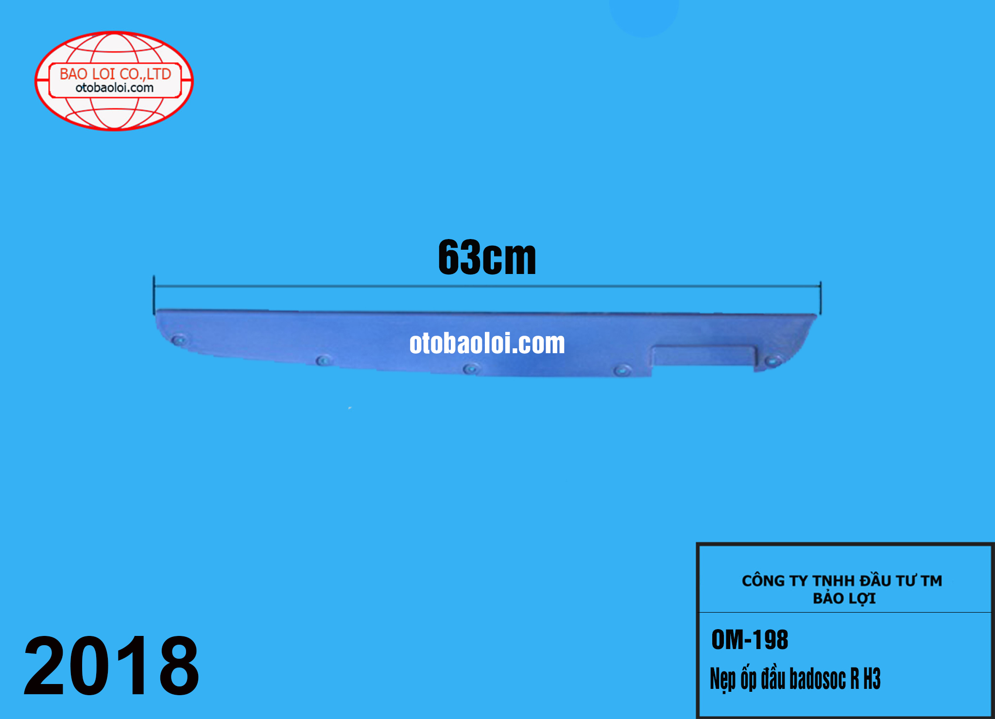 Nẹp ốp đầu badosoc R H3