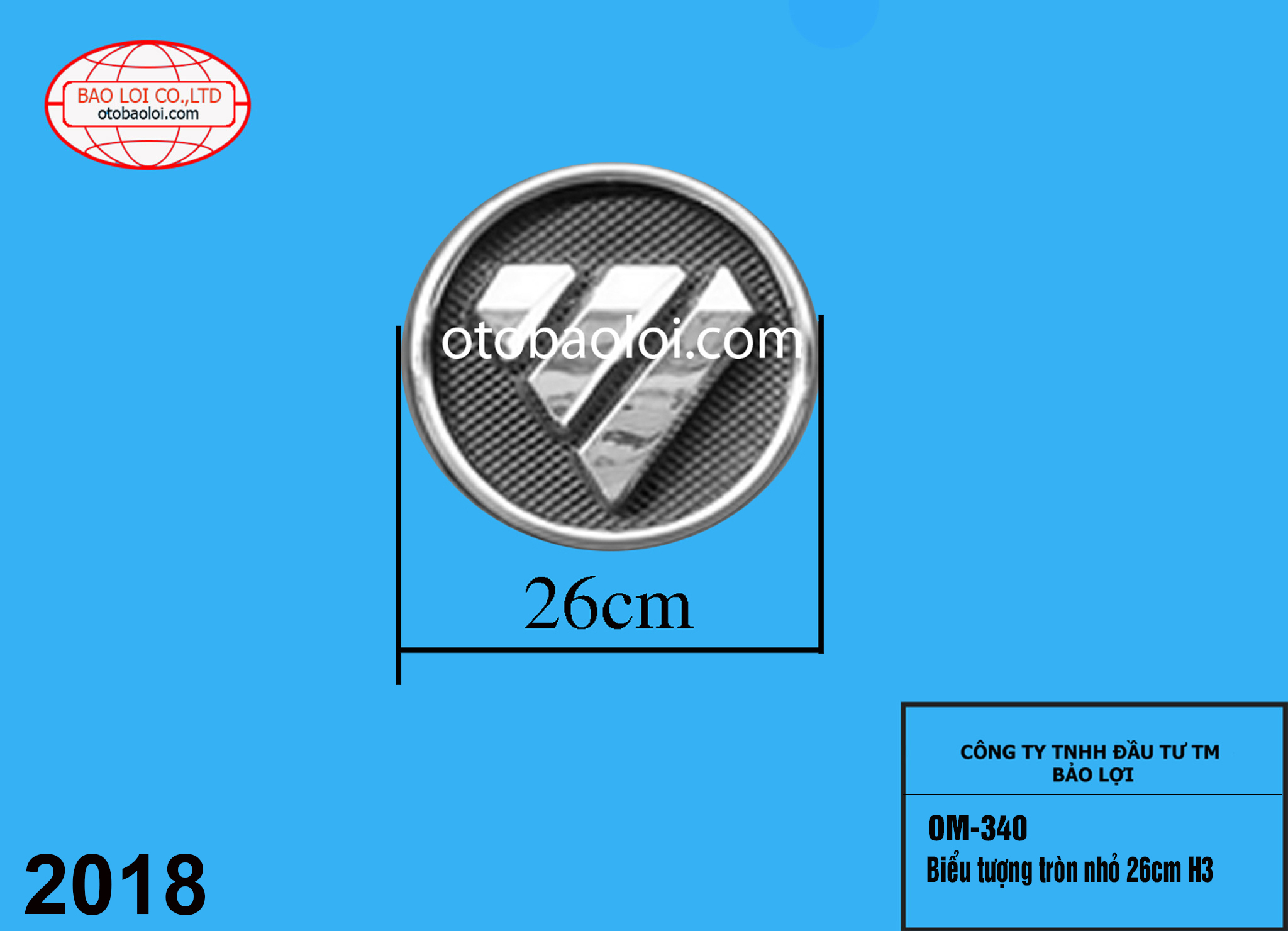 Biểu tượng tròn nhỏ 26cm H3