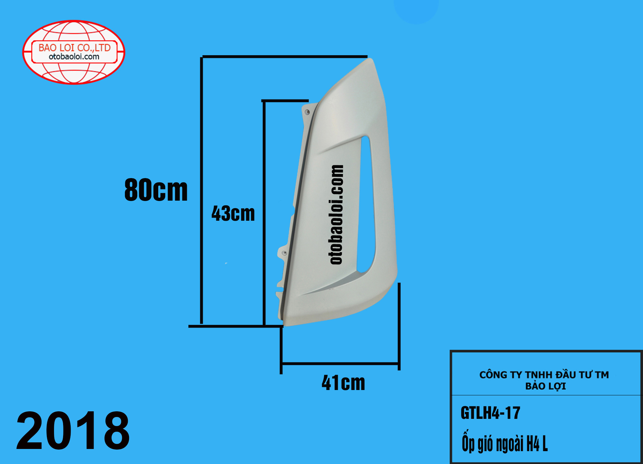 Ốp gió ngoài H4 L