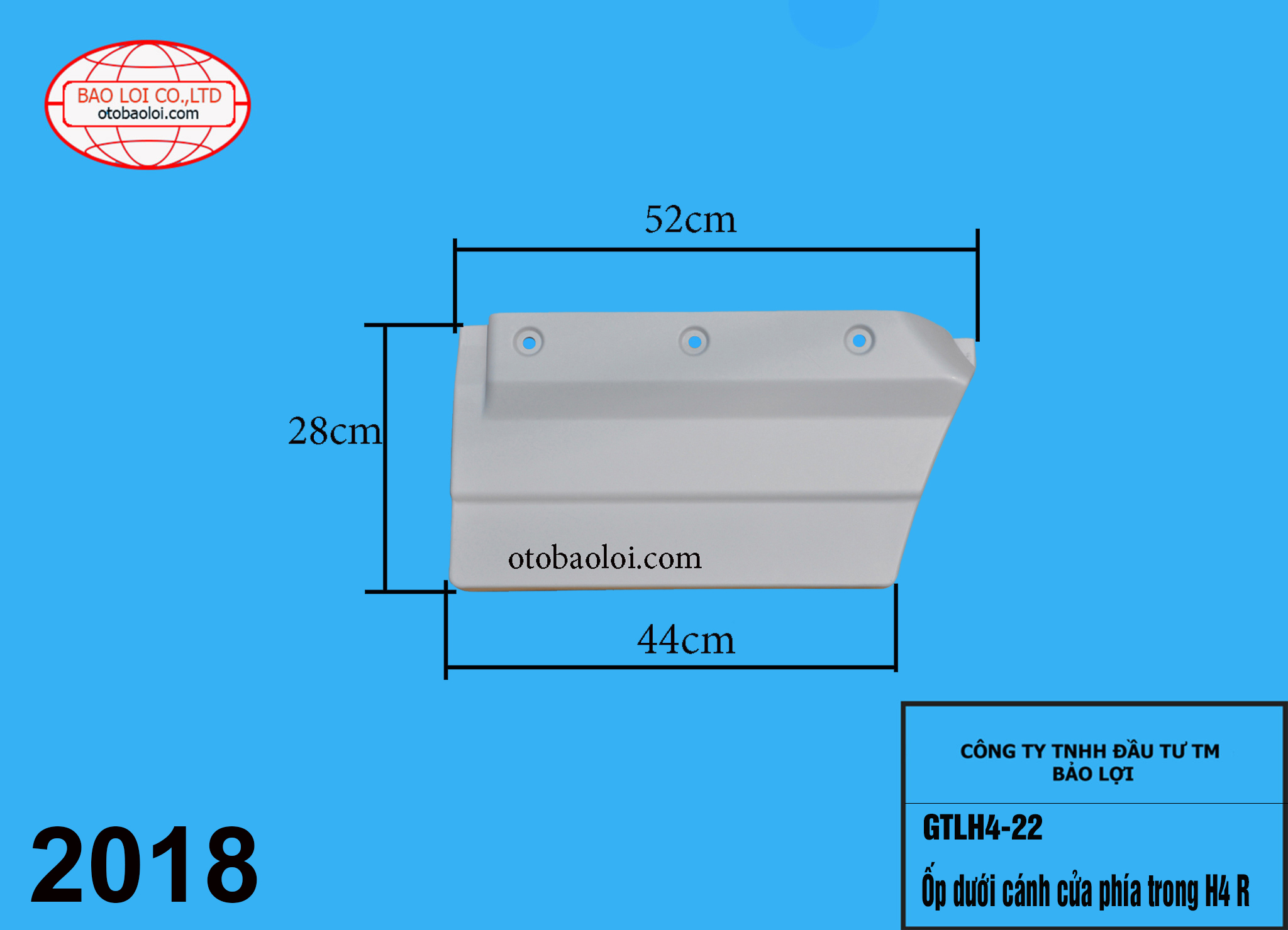 Ốp dưới cánh cửa phía trong H4 R