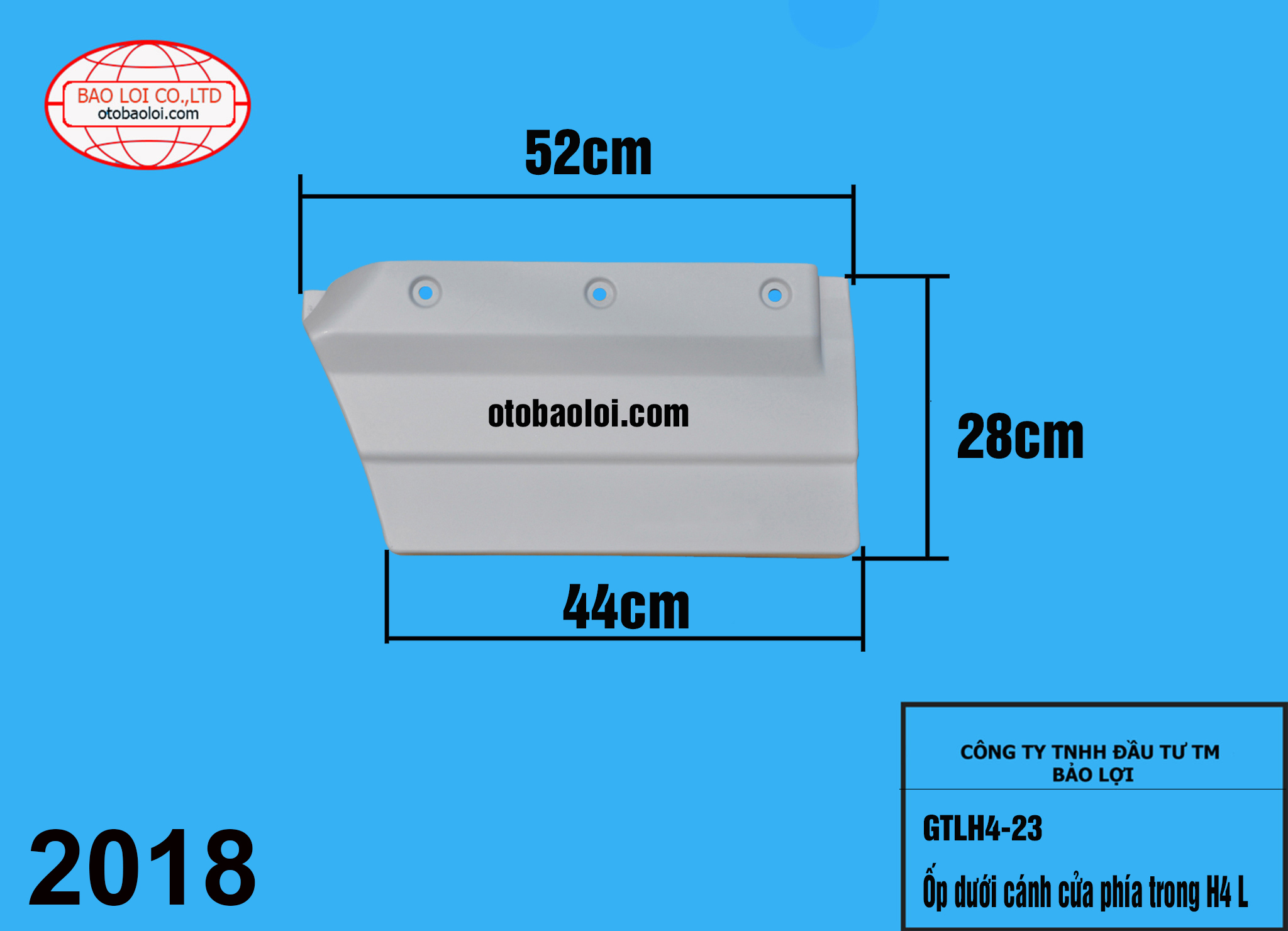 Ốp dưới cánh cửa phía trong H4 L