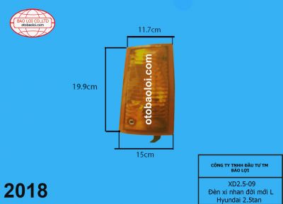Đèn xi nhan đời mới L Hyundai 3.5tan