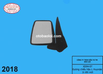 Gương chiếu hậu nhựa đen L Huyndai 1t đời mới