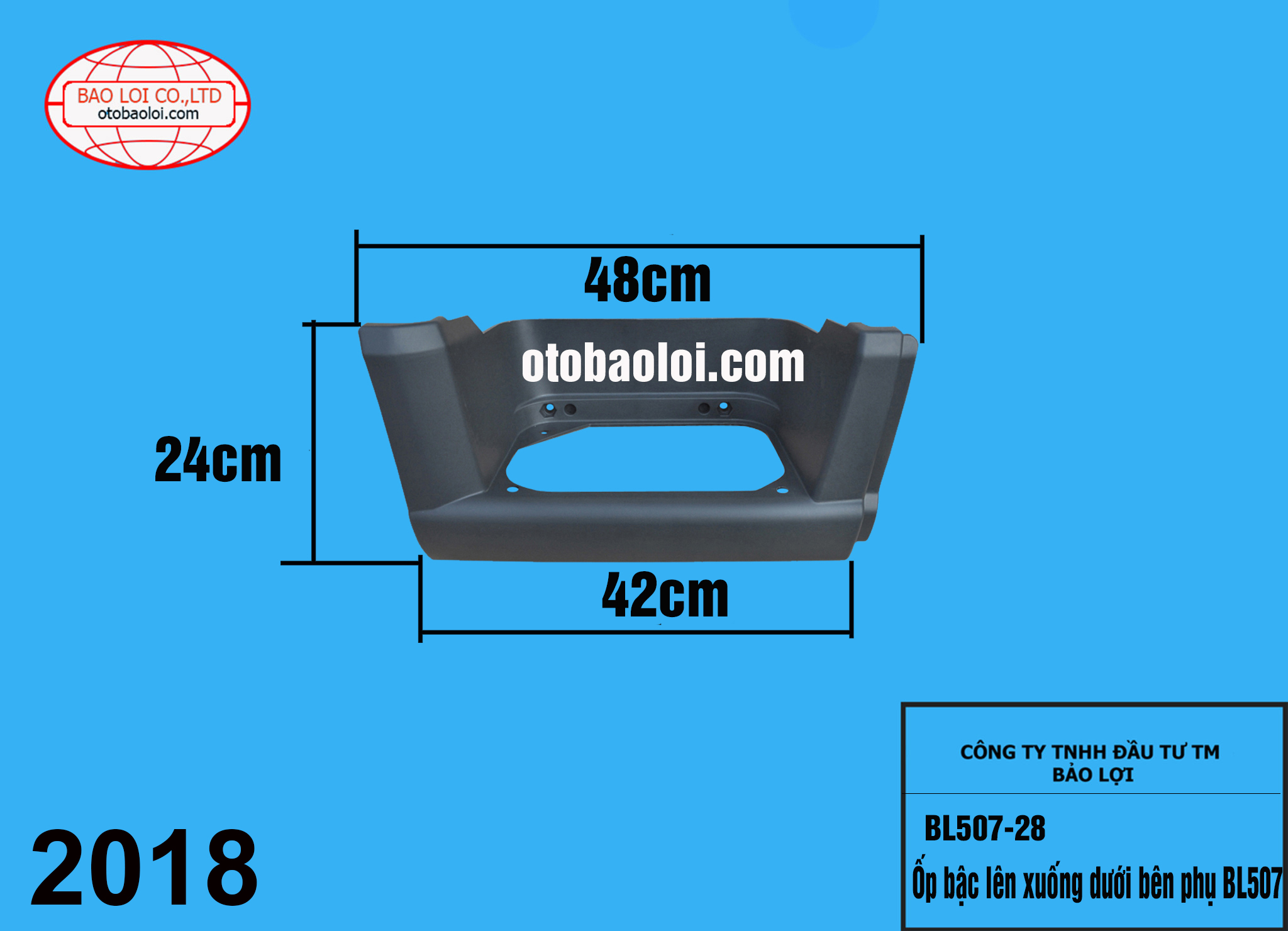 Ốp bậc lên xuống dưới bên phụ BL507 bản rộng