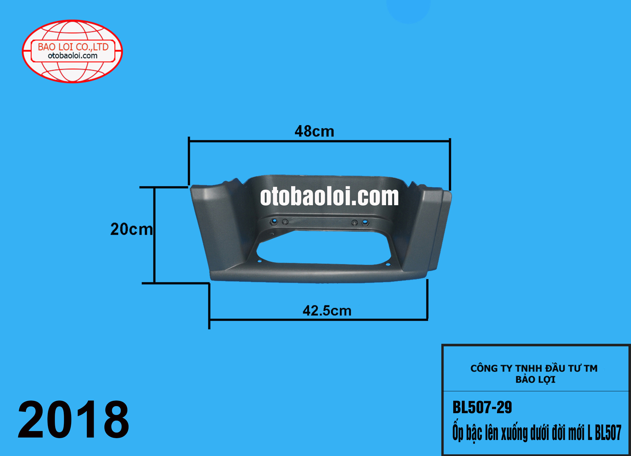 Ốp bậc lên xuống dưới đời mới bên lái BL507