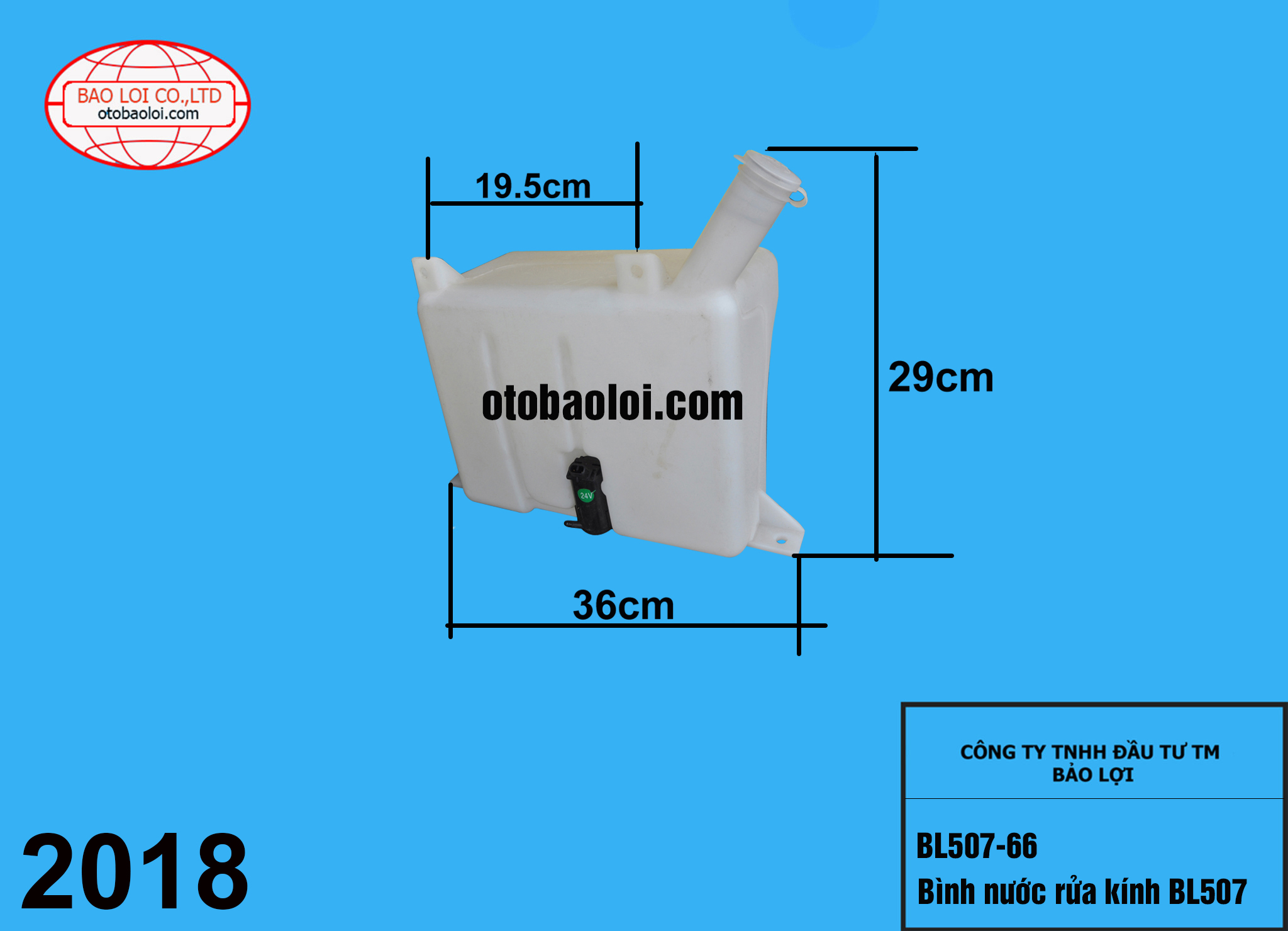 Bình nước rửa kính BL507