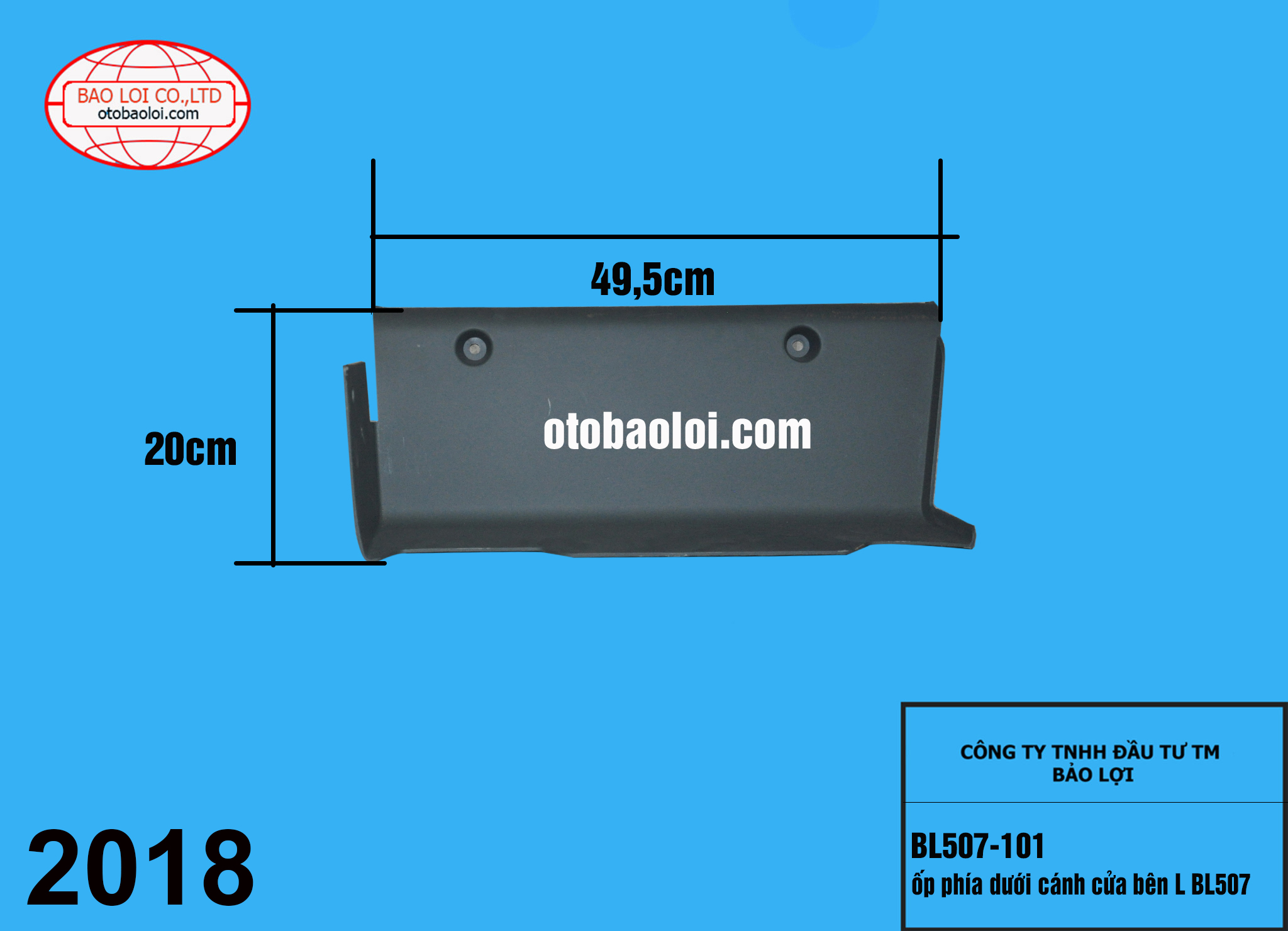 ốp phía dưới cánh cửa bên L  BL507