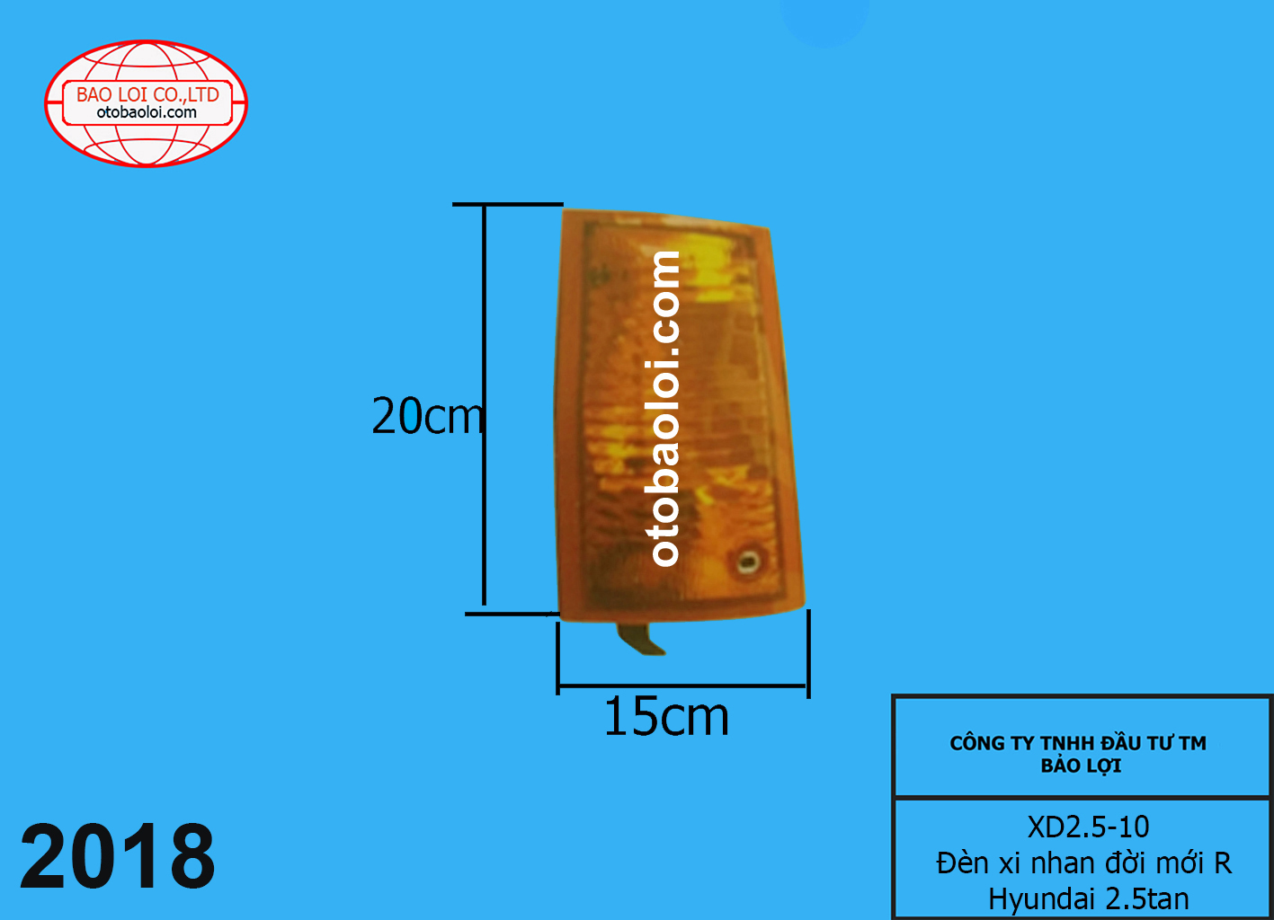 Đèn xi nhan đời mới R Hyundai 3.5tan