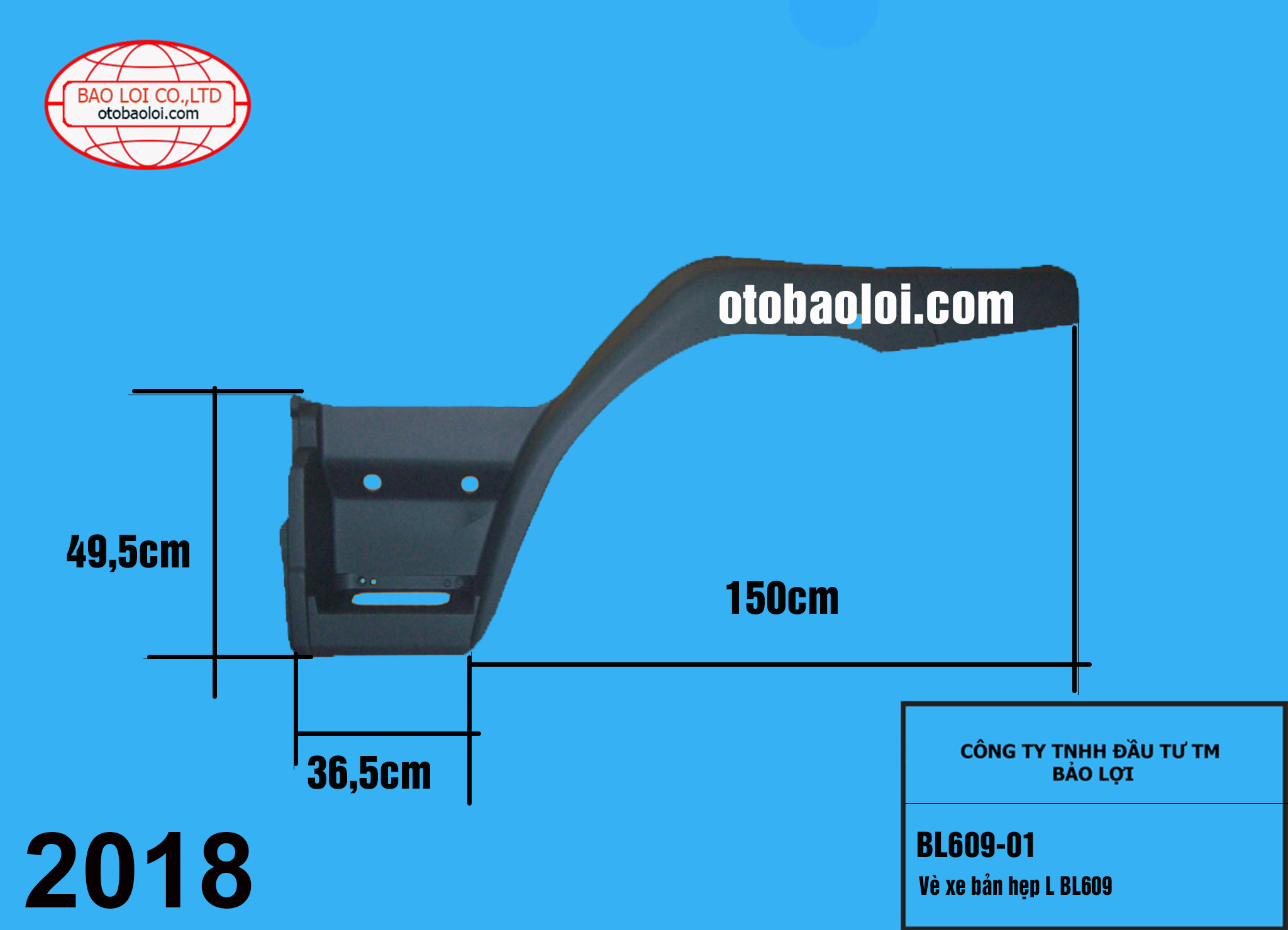 Vè xe bản hẹp L BL609