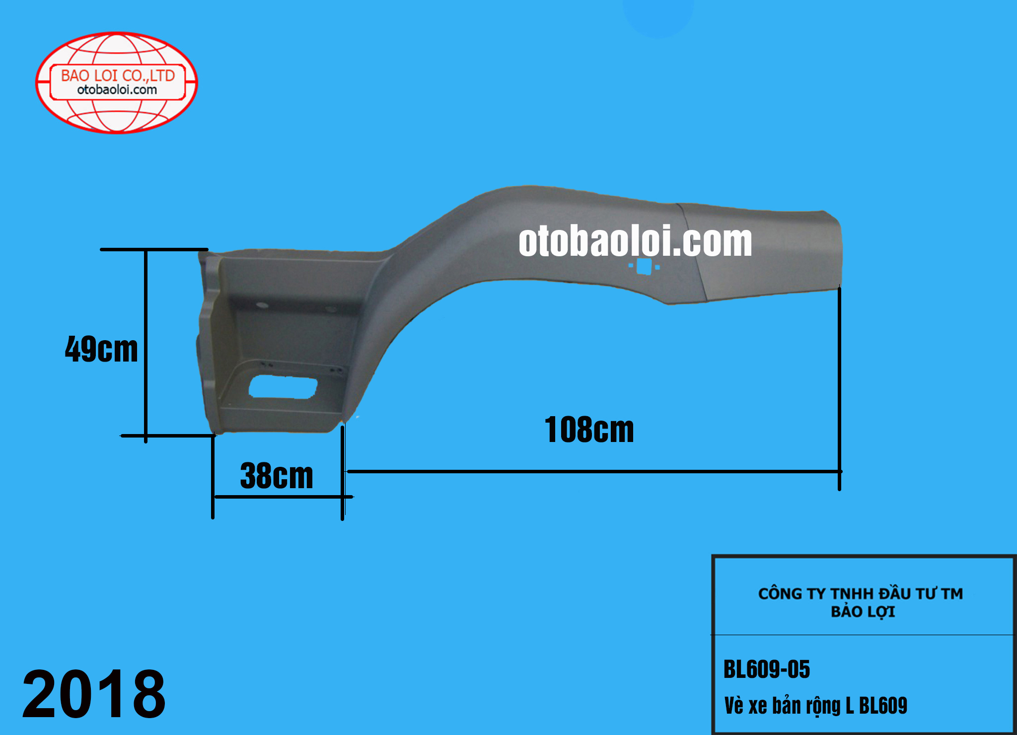 Vè xe bản rộng L BL609