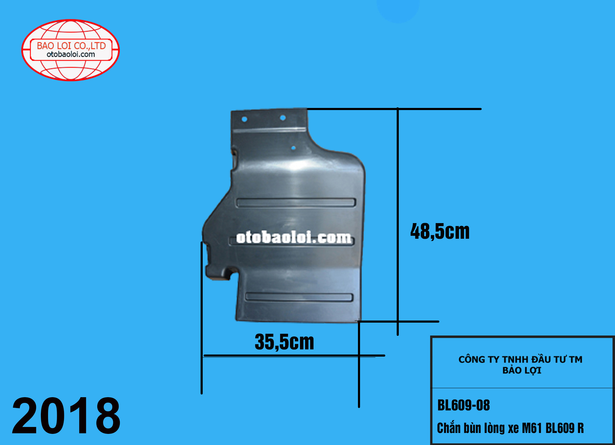 Chắn bùn lòng xe M61 BL609 R