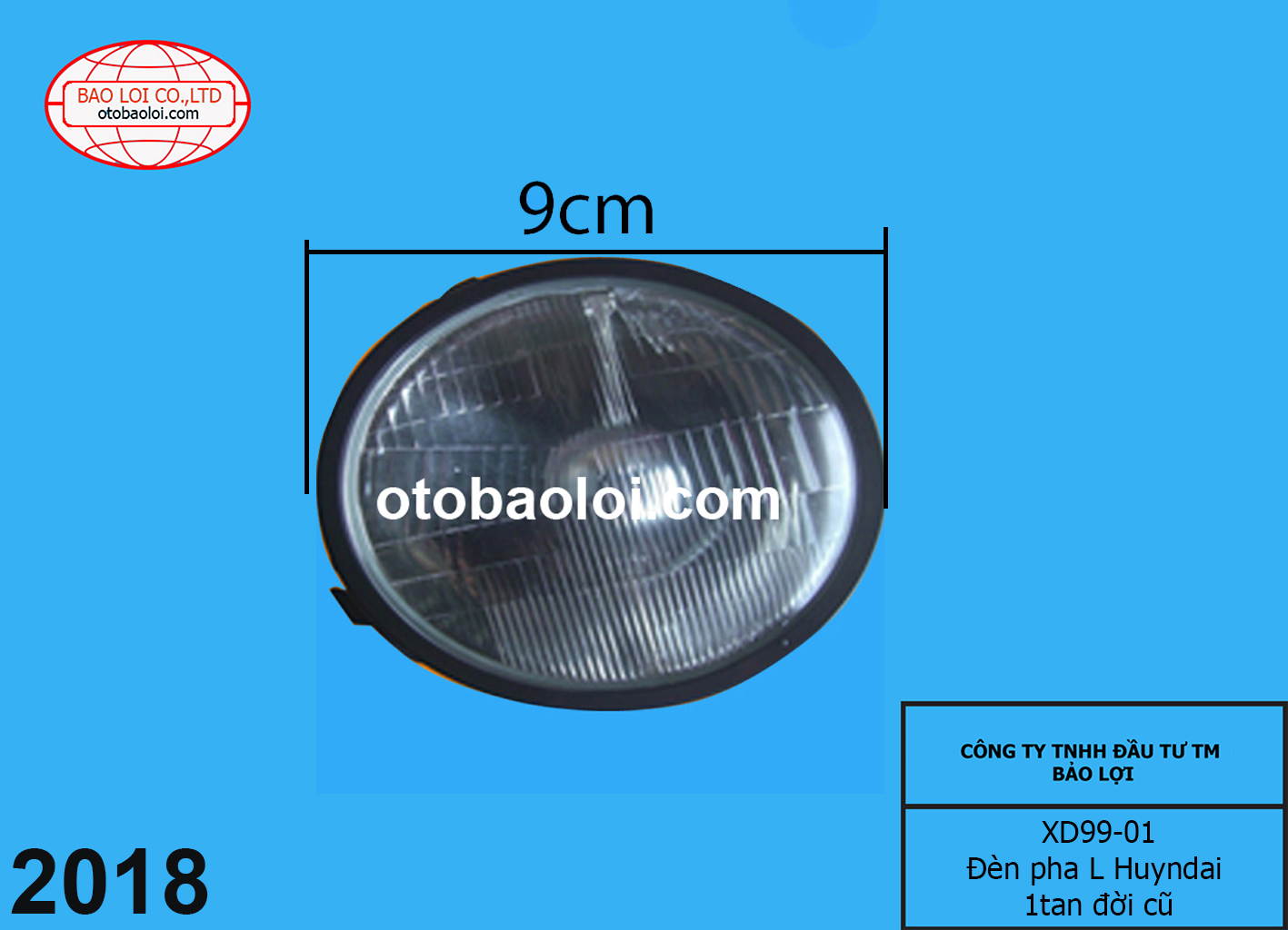 Đèn pha L Huyndai 1tan đời cũ