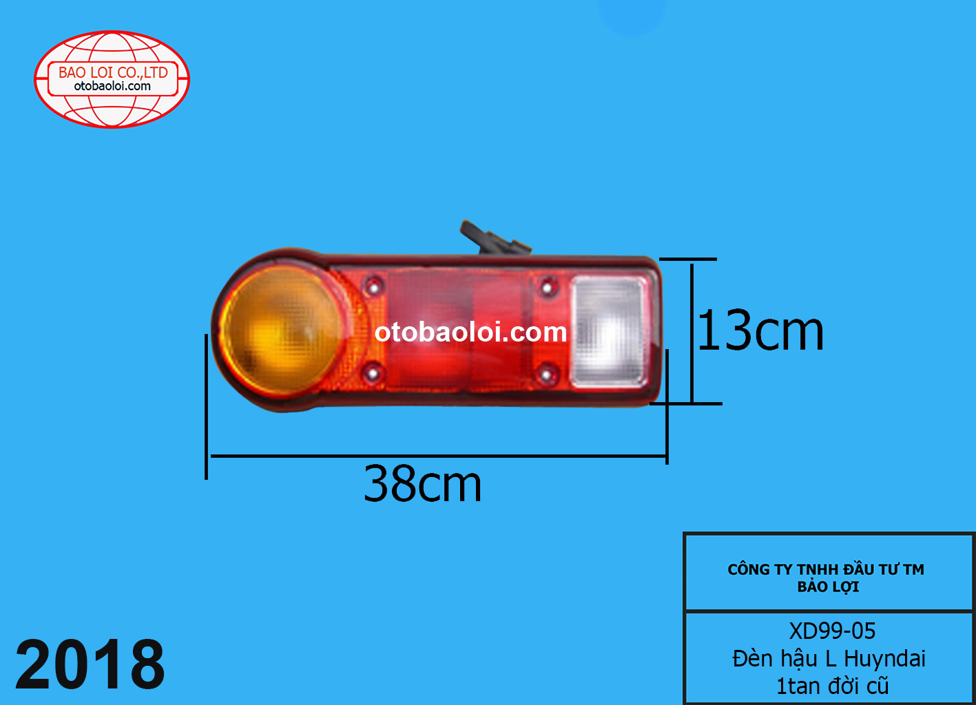 Đèn hậu L Huyndai 1tan đời cũ
