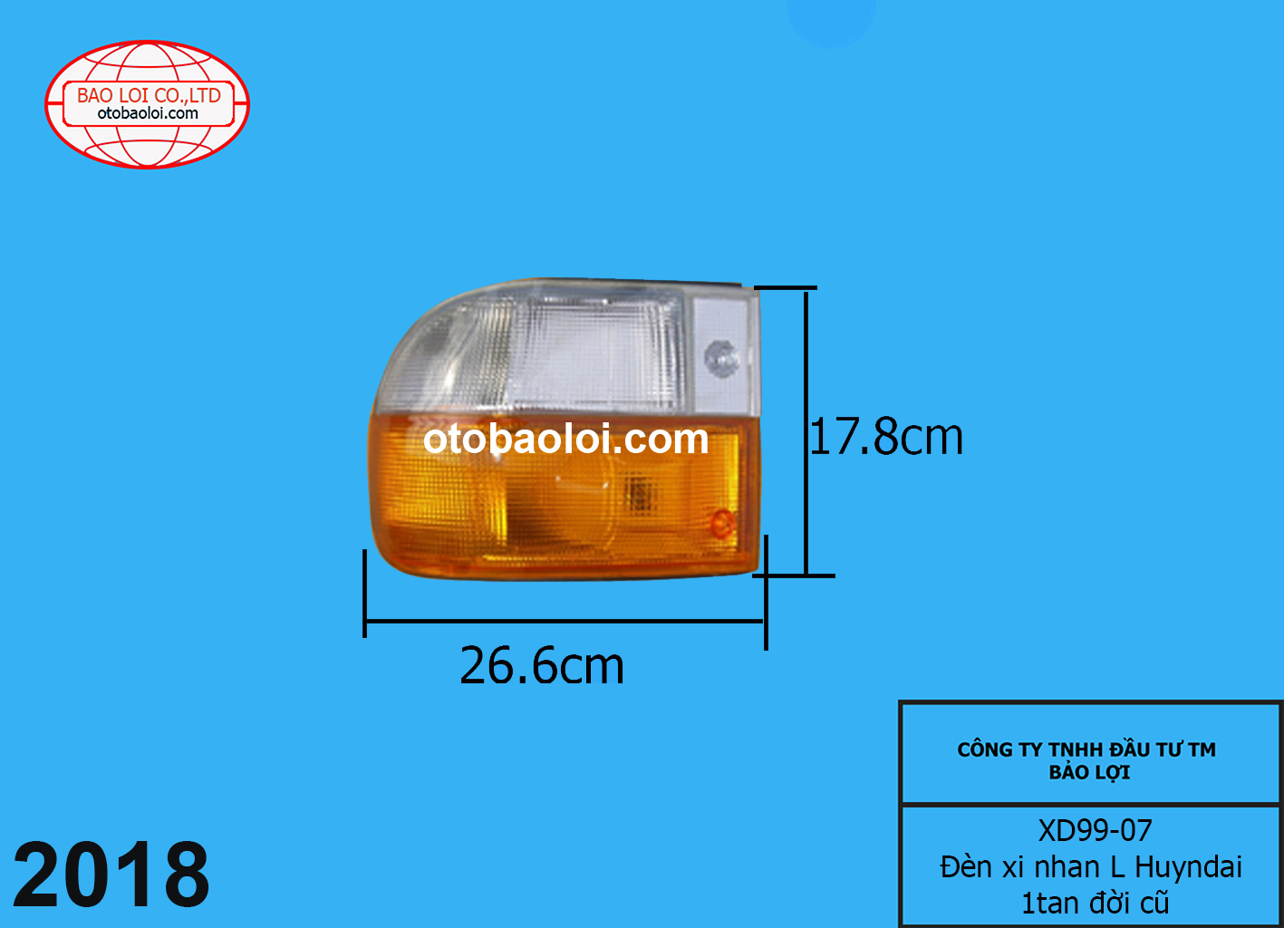 Đèn xi nhan L Huyndai 1tan đời cũ