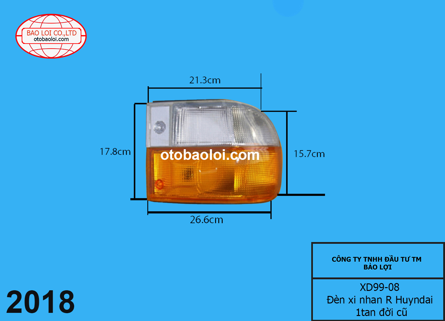 Đèn xi nhan R Huyndai 1tan đời cũ
